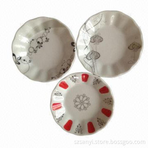 Porcelain tea plate, customized designs are accepted, fashionable and elegant design